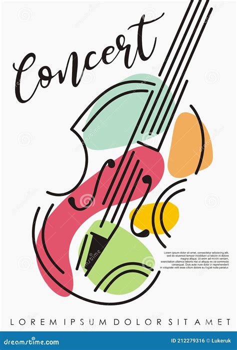 Classical Music Festival Poster Template Cartoon Vector | CartoonDealer ...