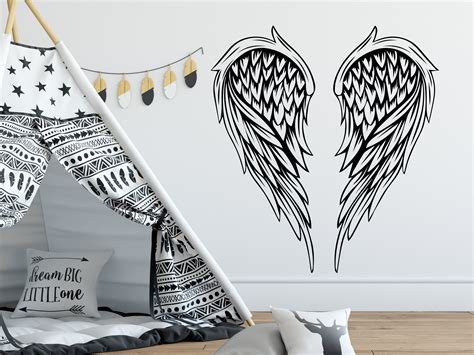 Angel Wings Wall Decal Wings Wall Sticker Nursery Wall | Etsy