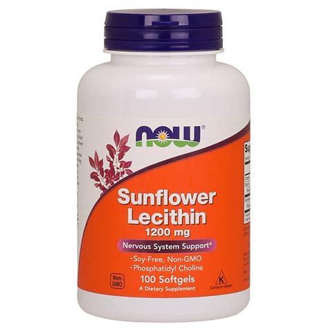 NOW Supplements, Sunflower Lecithin 1200 mg with Phosphatidyl Choline ...