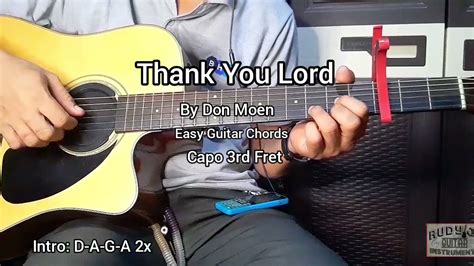 Thank You Lord by Don Moen | Easy Guitar Chords Tutorial with lyrics - YouTube