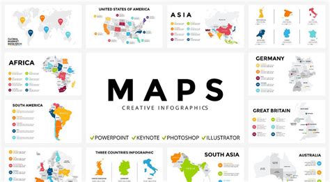 Infographic Maps in Different Formats