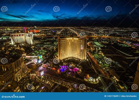 Las Vegas Skyline at Sunset - the Strip - Aerial View of Las Vegas ...