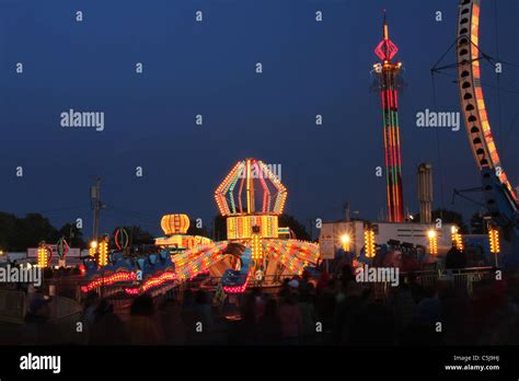 Carnival Rides at Night. Canfield Fair. Mahoning County Fair. Canfield ...