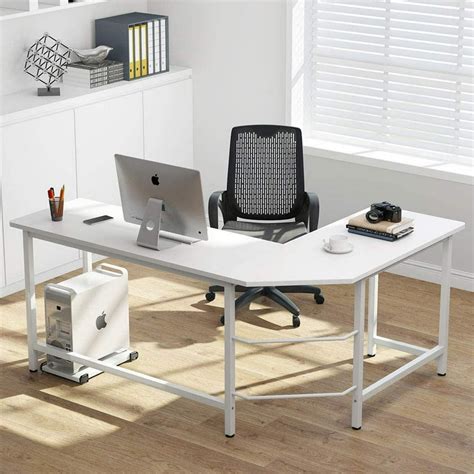 Tribesigns Modern L-Shape Desk, Corner Computer Desk with Large Working ...