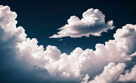 The Photo of the Fluffy Clouds Background Wallpaper 30000489 Stock ...