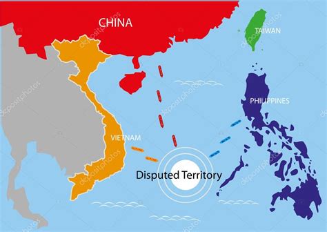 Disputed Territory within the area of The Philippines, China and ...