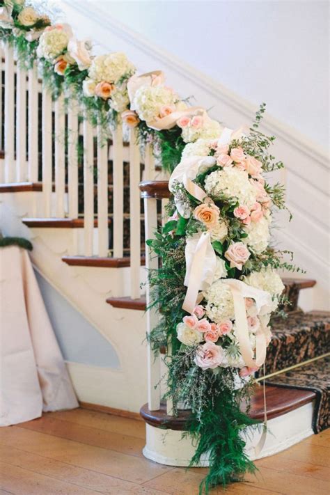 Using Decorative Garland For Your Staircase | Garland wedding decor ...