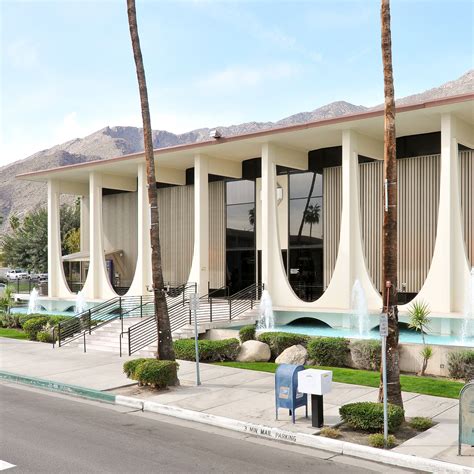 Tapered colonnade fronts Coachella Valley Savings and Loan bank | Column design, Facade ...