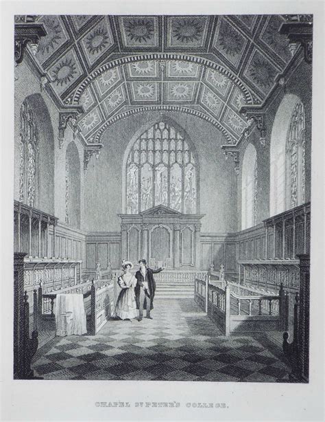 Antique Prints of Peterhouse College Cambridge