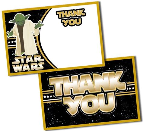 Star Wars Thank You Cards Star Wars cards Star Wars | Etsy