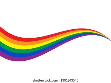 Rainbow Wave Vector Cartoon Illustration Colorful Stock Vector (Royalty ...