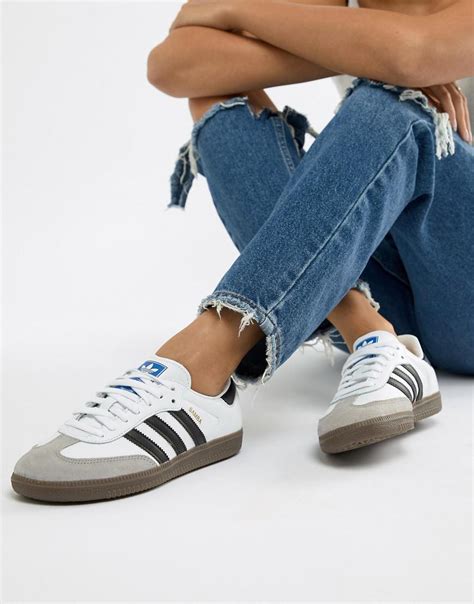 adidas Originals Samba Og Trainers In White And Black | Lyst