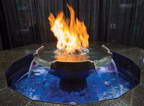 Fire pit with water feature, Diy fountain, Fire pit