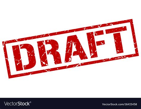 Draft stamp Royalty Free Vector Image - VectorStock