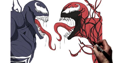 Spiderman Vs Venom Vs Carnage Drawing