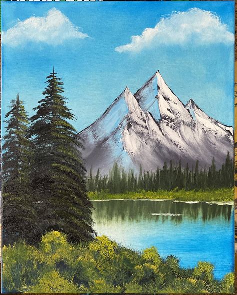 Bob Ross Painting #4 - Distant Mountains (S14 E1) : HappyTrees