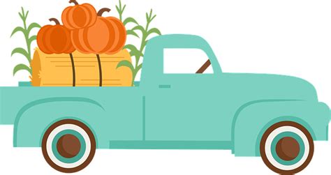 Download Truck, Blue Truck, Pumpkins. Royalty-Free Vector Graphic - Pixabay