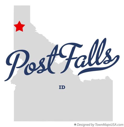 Map of Post Falls, ID, Idaho