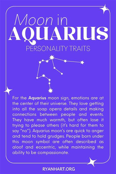 Aquarius Moon Sign Personality Traits | Aquarius moon sign, Moon in ...