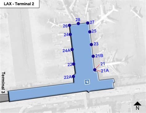 Los Angeles Airport LAX Terminal 2 Map