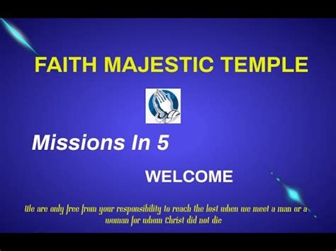 FMT Missions in 5 (April) - Bro. Kenroy Murray - YouTube