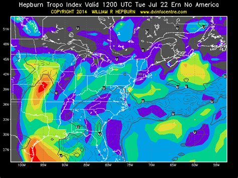 Tropospheric Ducting Forecast for VHF & UHF Radio & TV | Weather map, Forecast, Radio