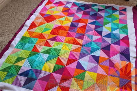 Half Square Triangle Quilt - Custom Machine Quilting by Natalia Bonner | Half square triangle ...