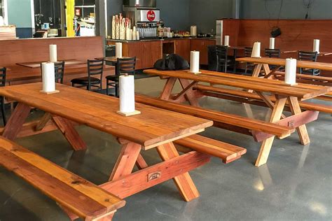 Redwood Tables & Seating for Bars & Taverns - Redwood Northwest