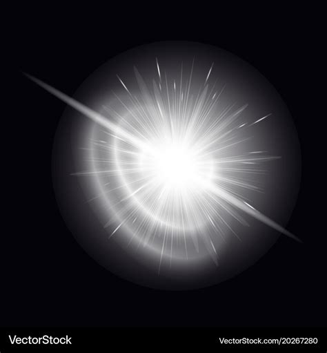 Bright star light effect Royalty Free Vector Image