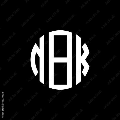 NBK letter logo design. NBK modern letter logo with black background. NBK creative letter logo ...