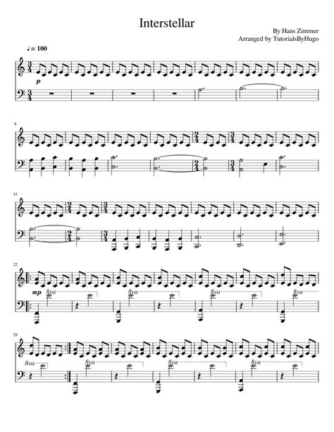 Interstellar sheet music for Piano download free in PDF or MIDI