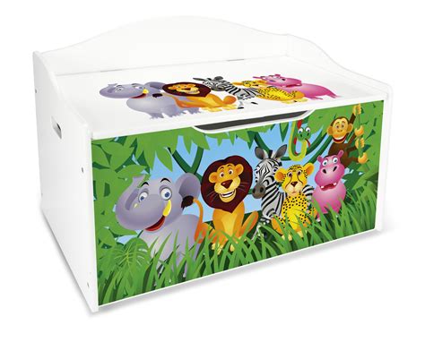 Large XL wooden toy box - Jungle Animals LEOMARK