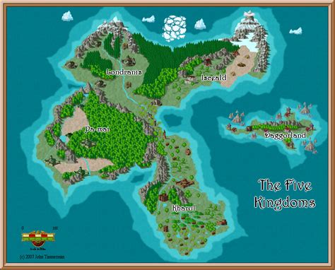 The Five Kingdoms - Overland Map - Fantasy Map Maker