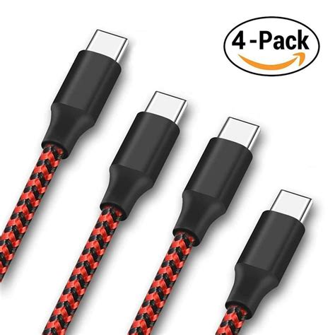 USB Type C phone Cable, 4Pack 3FT 6FT 6FT 10FT Premium Nylon Braided USB A to USB C Charger ...