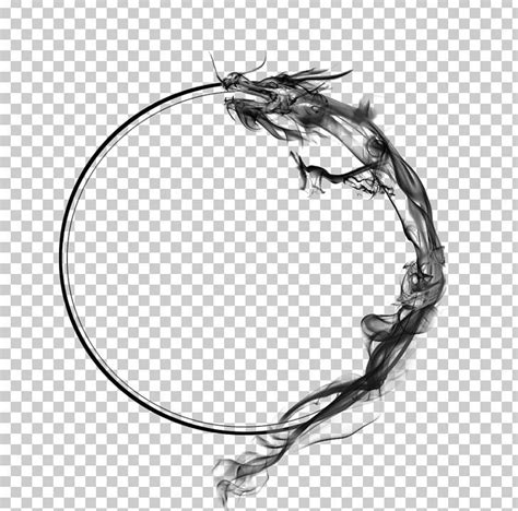 Chinese Dragon Ink PNG, Clipart, Ancient Circle, Black And White, China, Chinese Dragon, Circle ...