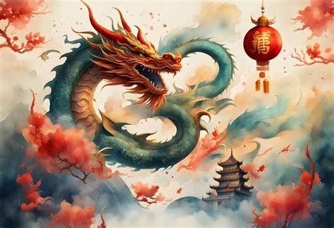 Chinese New Year 2024 Year of The Dragon Artwork | Original animal ...