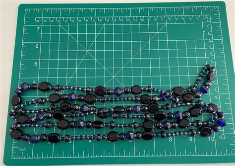 Vintage Necklace 1920s Deco Style Flapper Extra Long 64” Cobalt Blue Glass Beads | eBay