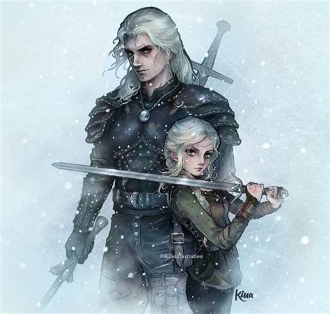 geralt and ciri | Geralt de rivia, Anime manga, Personajes