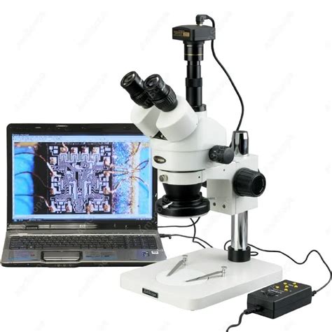 Zoom Stereo Microscope AmScope Supplies 3.5X 90X Zoom Stereo Microscope ...