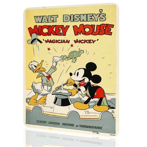 Metal Sign Mickey Mouse Disney Classic Poster Retro Vintage #4 Children Decor | Disney posters ...