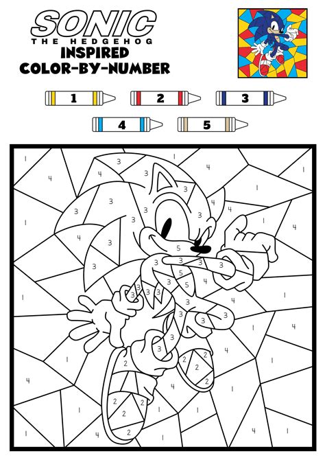 Sonic the Hedgehog Color by Number - 24hourfamily.com