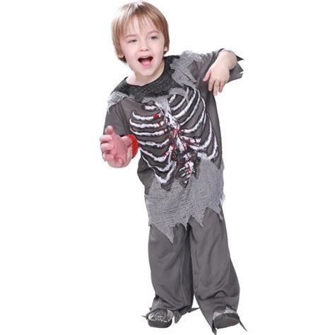 Eraspooky Skeleton Bloody Zombie Boy Costume Horror Halloween Kids Fancy Dress Outfits | Lazada PH