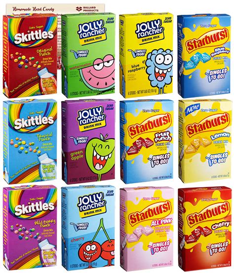 Buy Sugar Free Variety Pack of Water Enhancers - Skittles, Starburst and Jolly Rancher Drink Mix ...