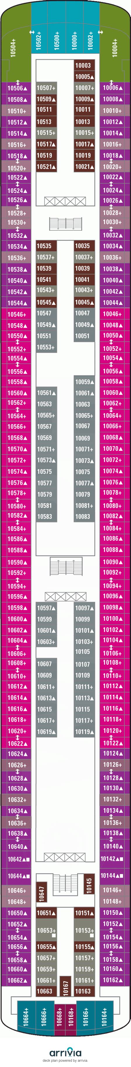 Deck 10 on Norwegian Jade | Norwegian Jade Deck 10 on CruiseCheap.com