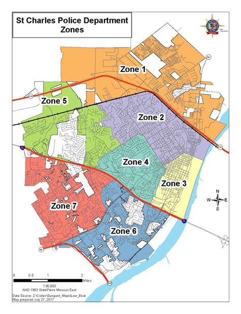 Map of Police Zones | St. Charles, MO - Official Website