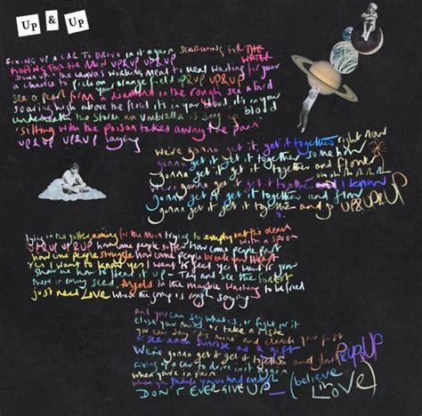 Up & Up handwritten lyrics from Chris 💛 | Up&up coldplay, Canciones, Vivir la vida