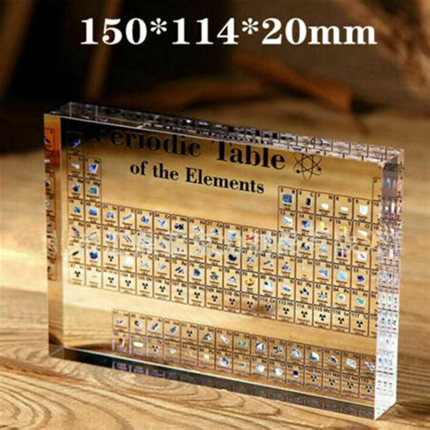 Table Periodic Display Acrylic Elements Teaching School Real Kids Best Science Enthusiasts ...