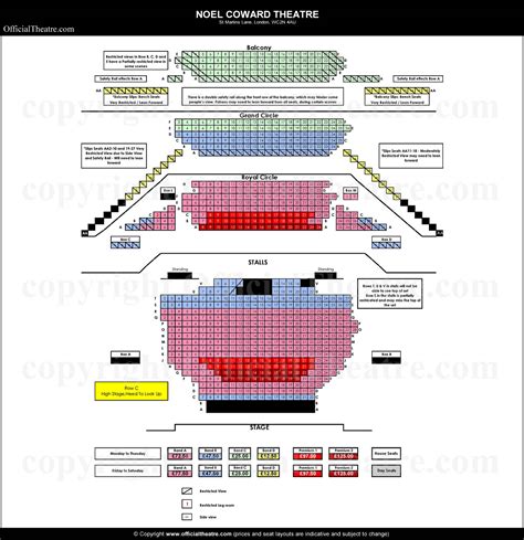 Noel Coward Theatre London seat map and prices for The Inheritance: Part 1