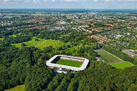 aerial view | Footbal stadium The Goffert (Stadion De Goffert, Goffertstadion) Nijmegen ...