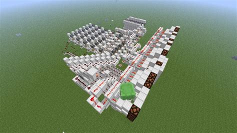 Playing with redstone: Piston fence gate and 9 segment selector (still to be completed ...